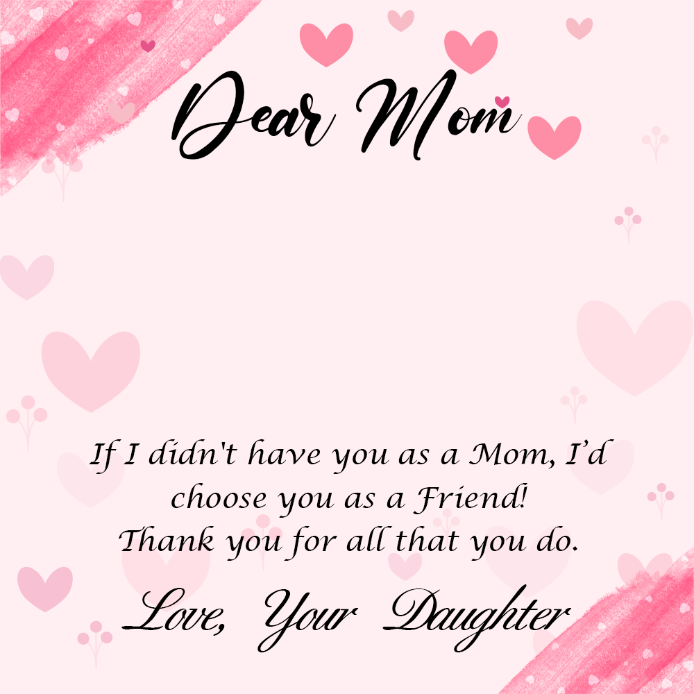 To Mother Message Card