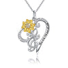 Collier pendentif tournesol en argent sterling « Tu es mon soleil »