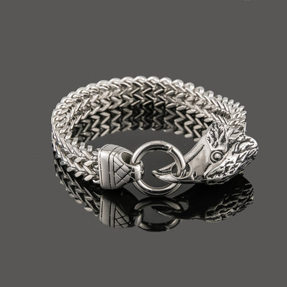 Bracelet tête d'aigle en acier inoxydable