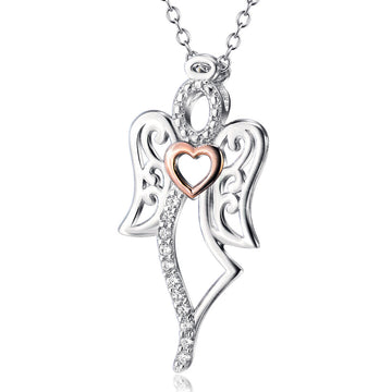 Collier pendentif ange en argent sterling