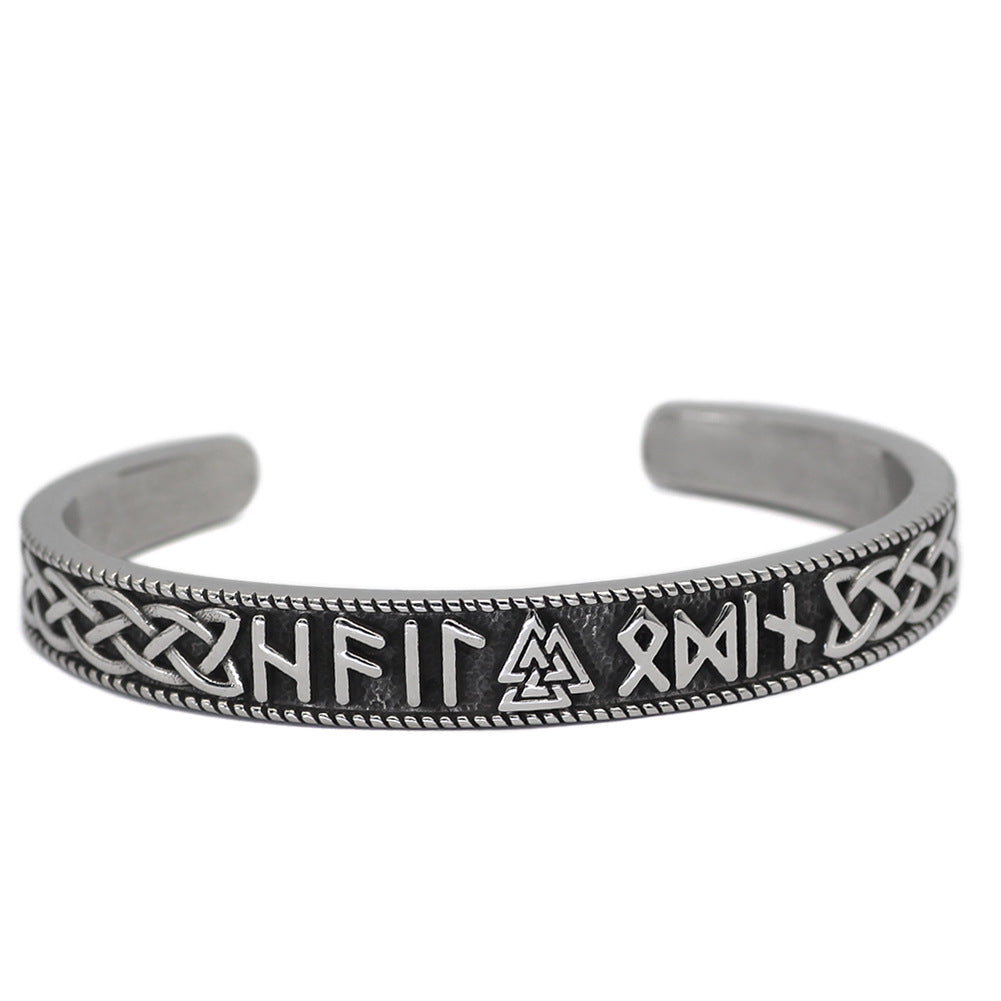 Wikinger-Runenarmband aus Titanstahl