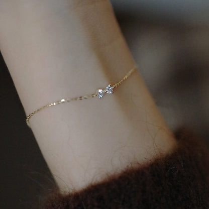 Sterling Silver Gold Plated Bow Bracelet