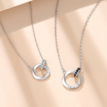 Mobius Ring Couple Necklace