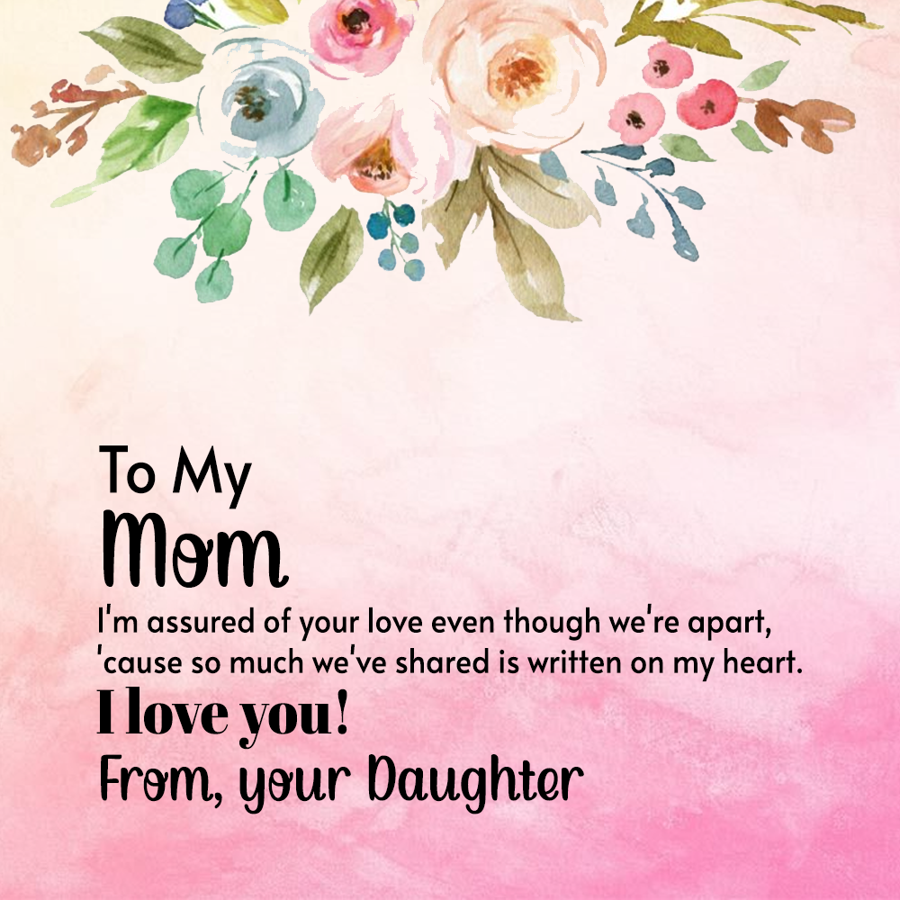 To Mother Message Card