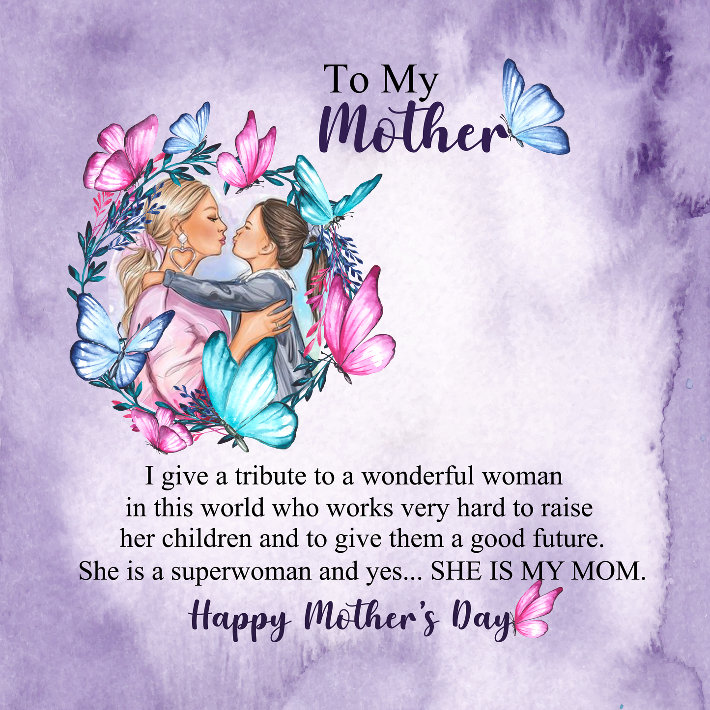 To Mother Message Card