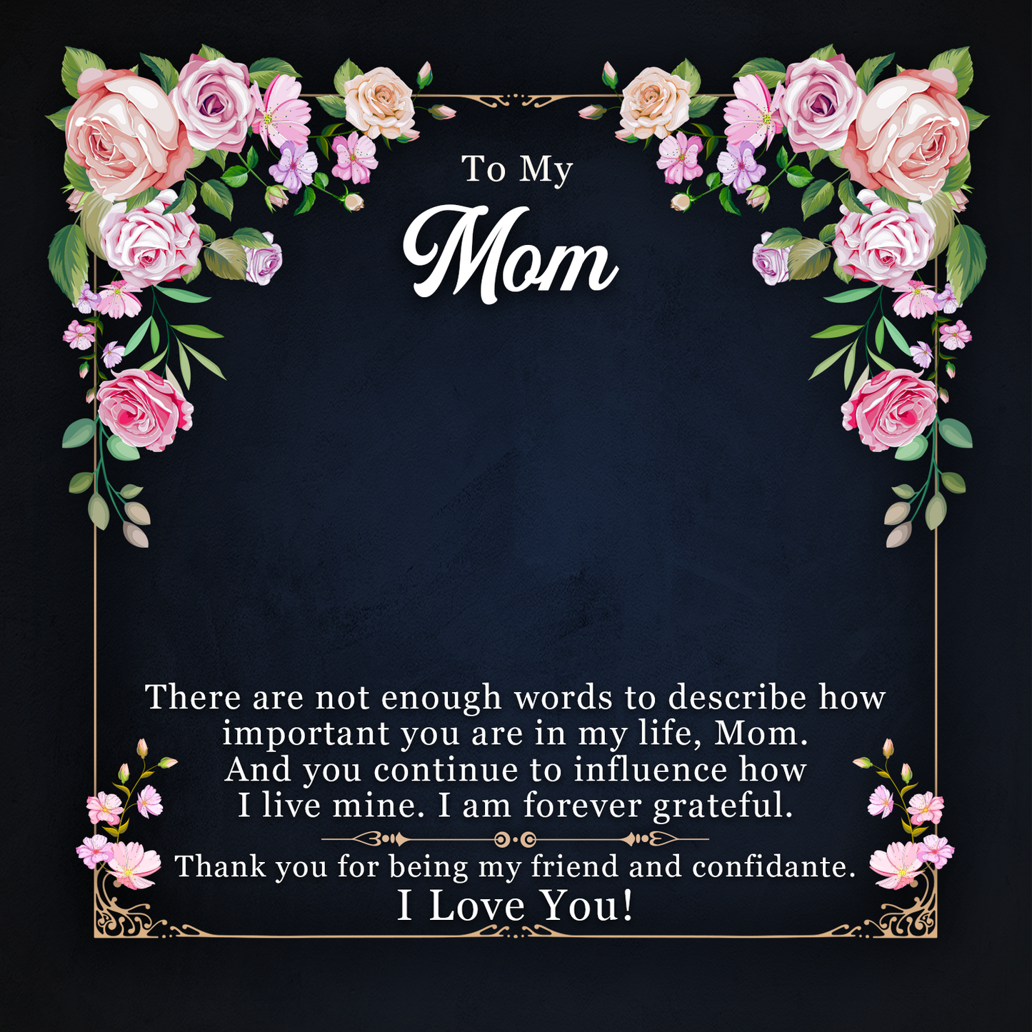 To Mother Message Card