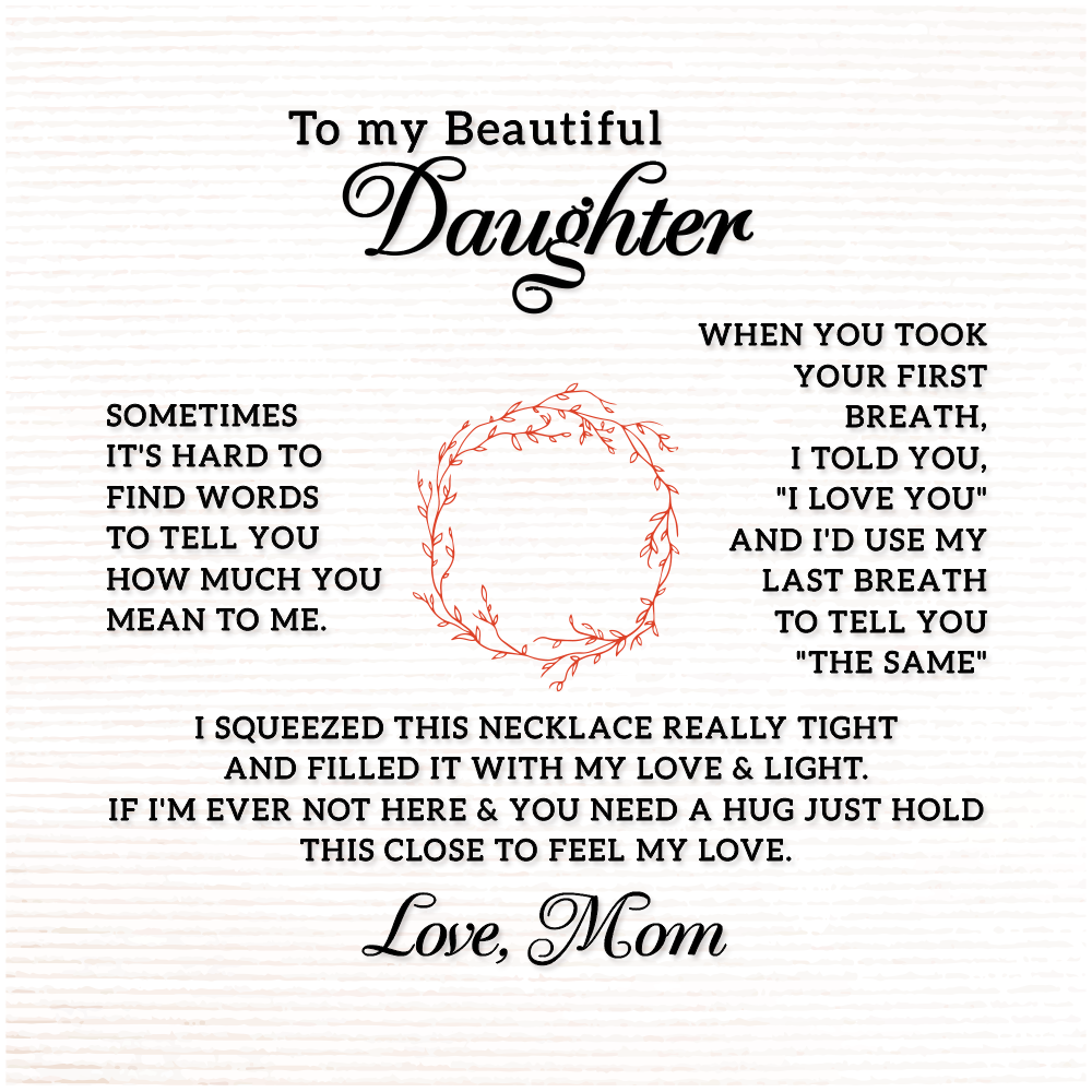 To Daughter Message Card