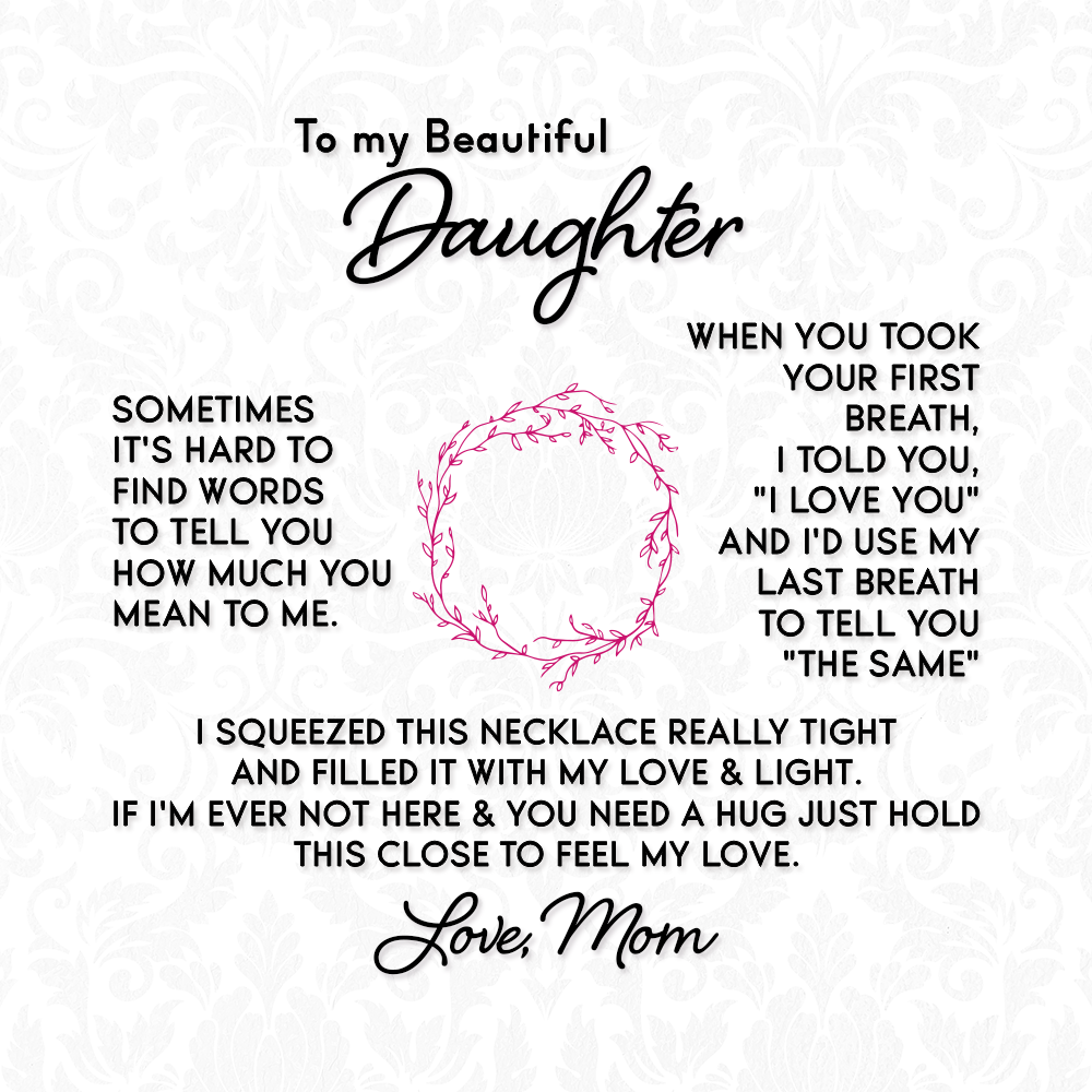 To Daughter Message Card