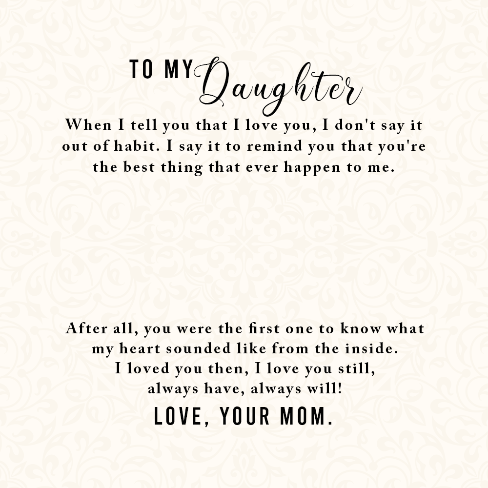 To Daughter Message Card