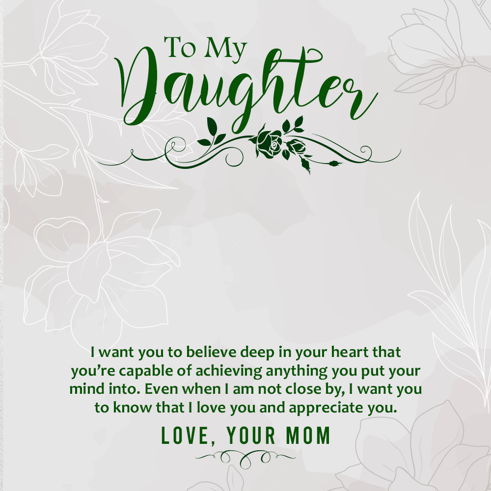 To Daughter Message Card