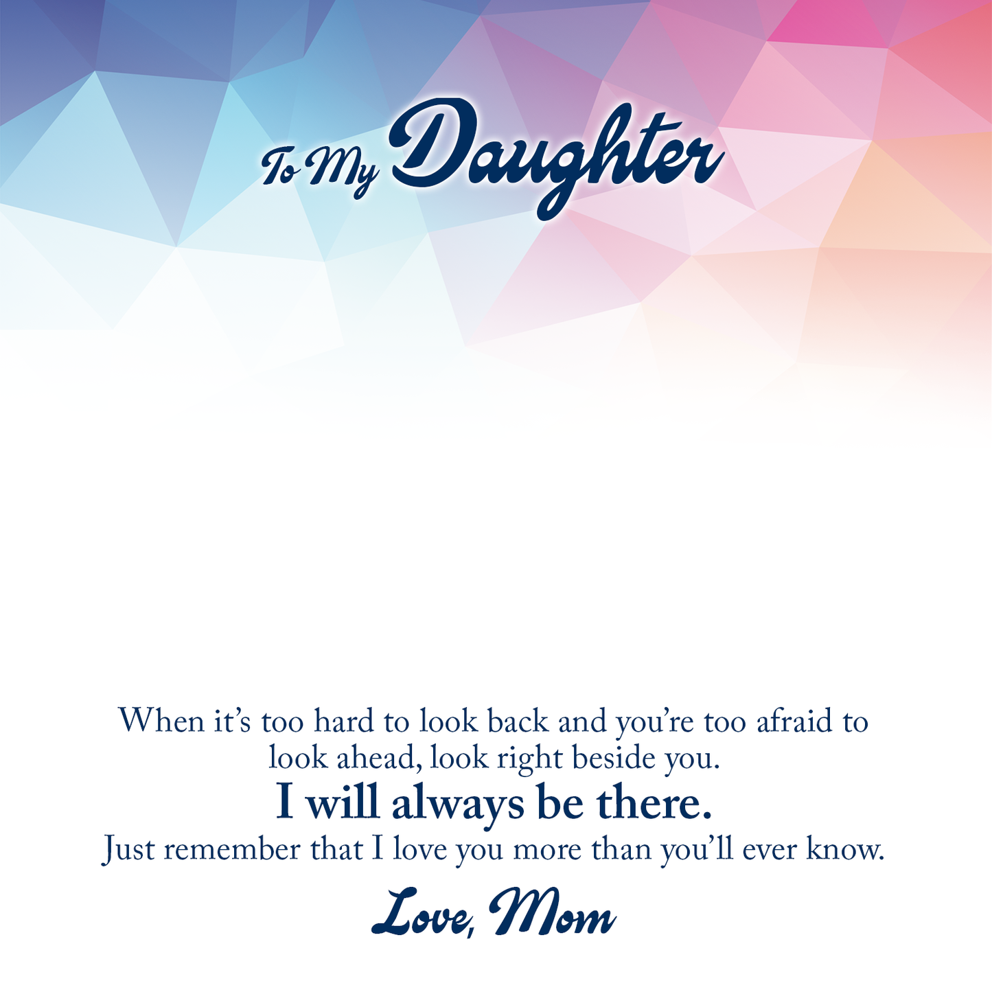 To Daughter Message Card