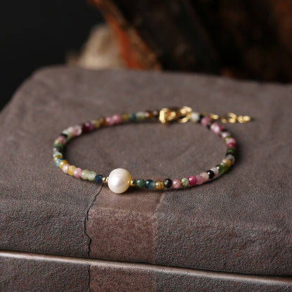 Bracelet d'améthyste en perles naturelles à la mode