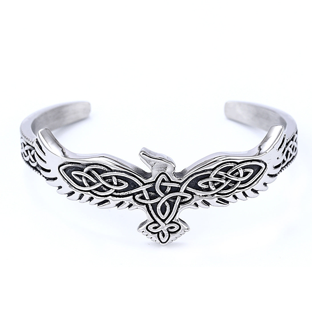 Bracelets manchettes Viking Rune en acier inoxydable