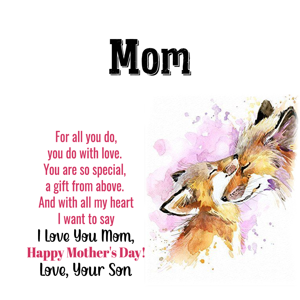 To Mother Message Card