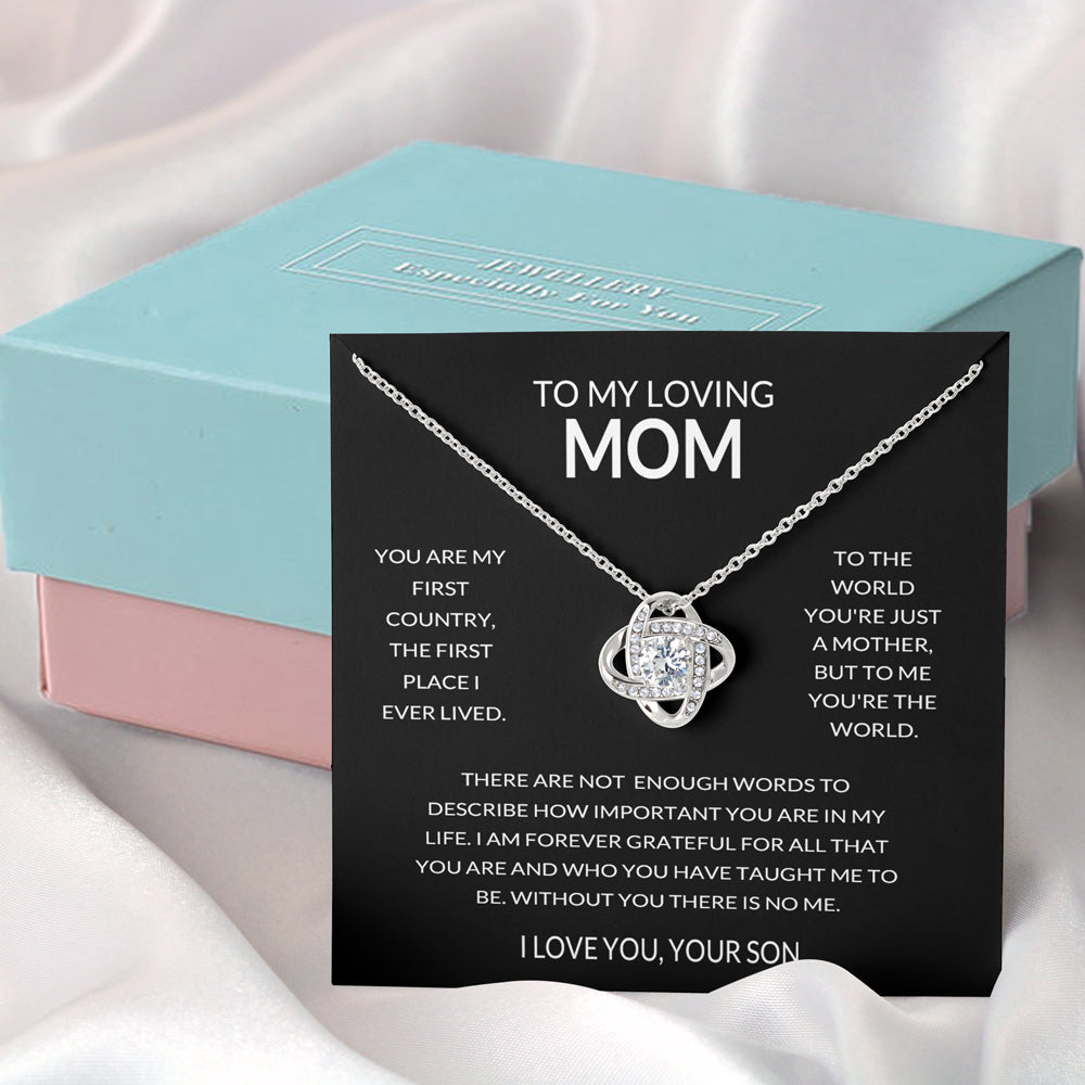 Love Knot Necklace Coffret cadeau pour maman