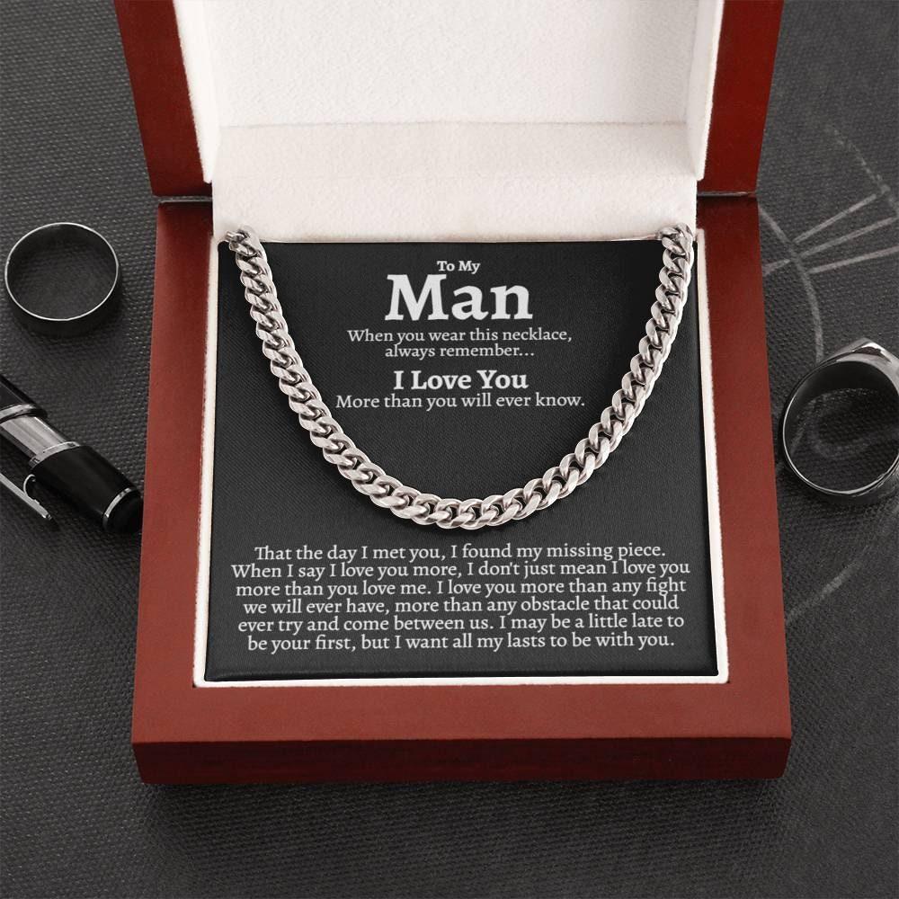 Personalized love necklace for man - Record My Love