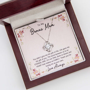 Personalized love necklace For Bonus mom - Record My Love